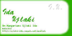 ida ujlaki business card